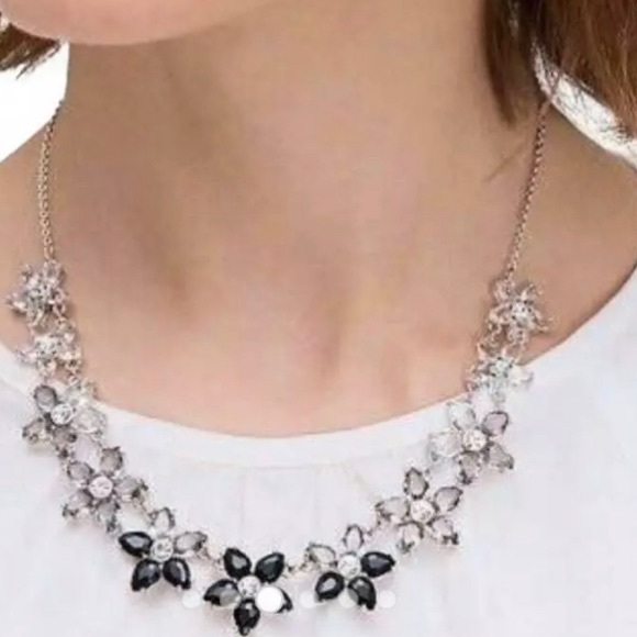 Authentic Kate Spade Rhodium Plated Roses Necklace - Picture 6 of 8